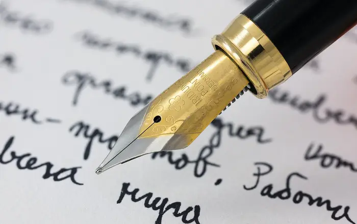 Fountain pen writing (literacy)